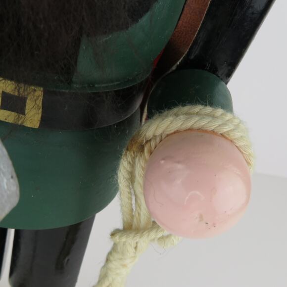 Vintage 15" Wooden Nutcracker Mountain Climber Green Hat Red Pack Germany Style - Picture 10 of 12